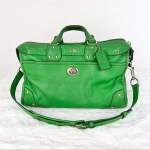 Coach Rhyder Green Leather Satchel Style 33689